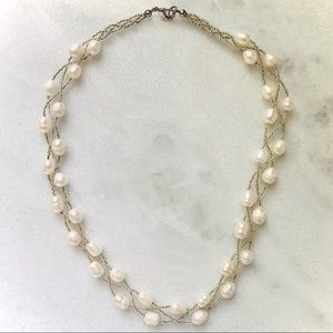 Beaded Natural Pearl Necklace